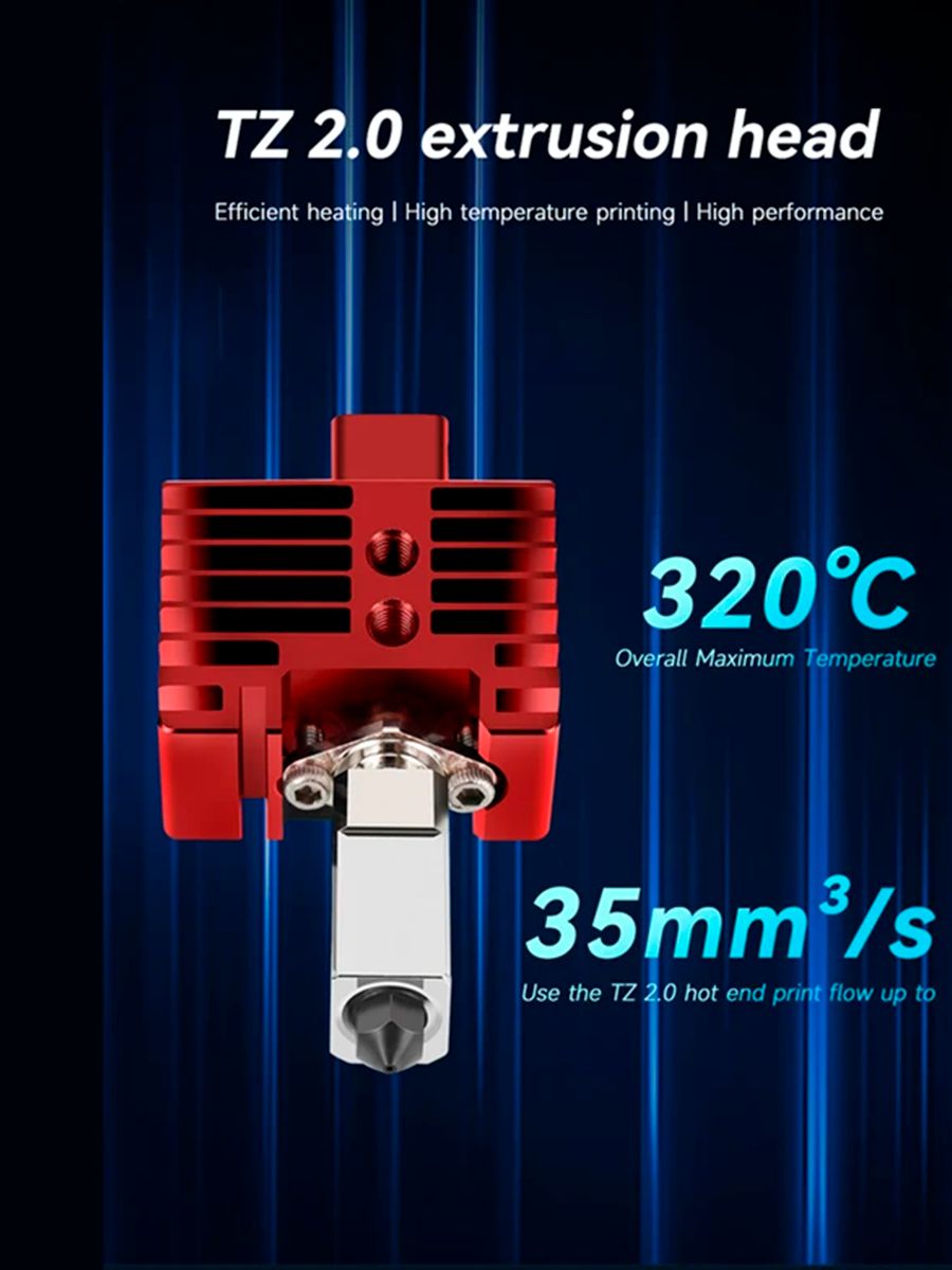 Обновленный Hotend для Bambu Lab P1/P1P , X1/XC Хотенд в сборе 0,4 мм