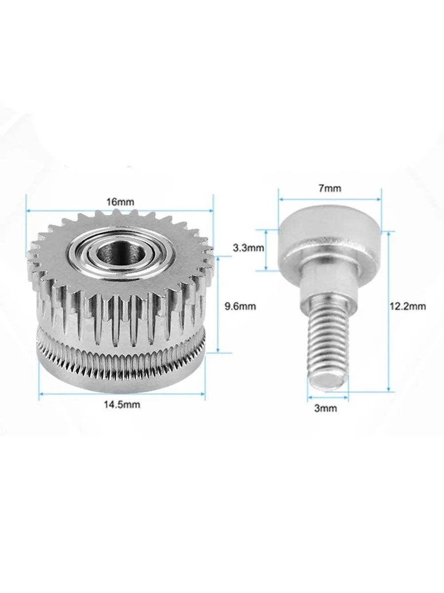 Металлические шестерни фидера для экструдера Creality K1/K1C/K1Max