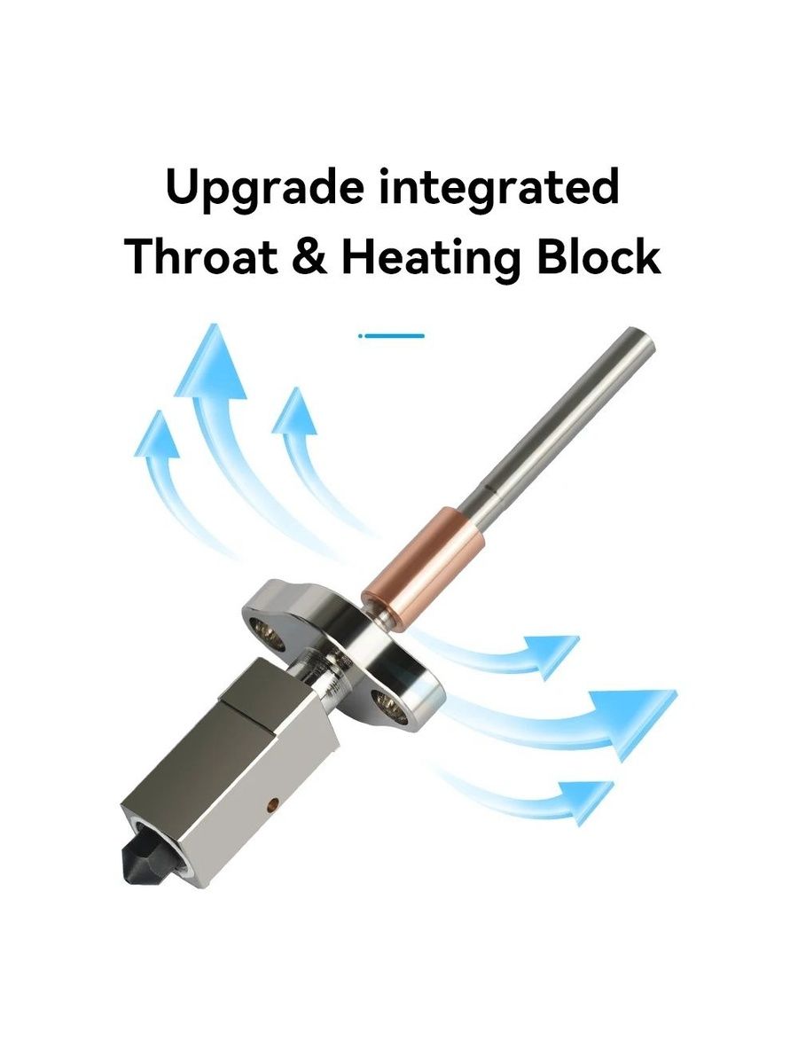 Хотенд цельнометаллический V3.0 для Creality K1 / K1C / K1 Max, улучшенный теплоотвод, стабильная печать, для PLA PETG ABS ASA