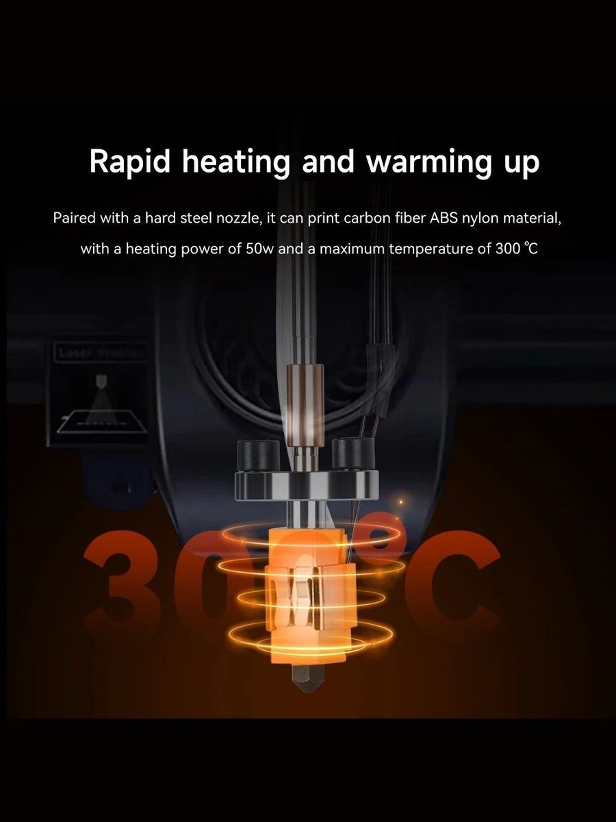 Хотенд цельнометаллический V3.0 для Creality K1 / K1C / K1 Max, улучшенный теплоотвод, стабильная печать, для PLA PETG ABS ASA